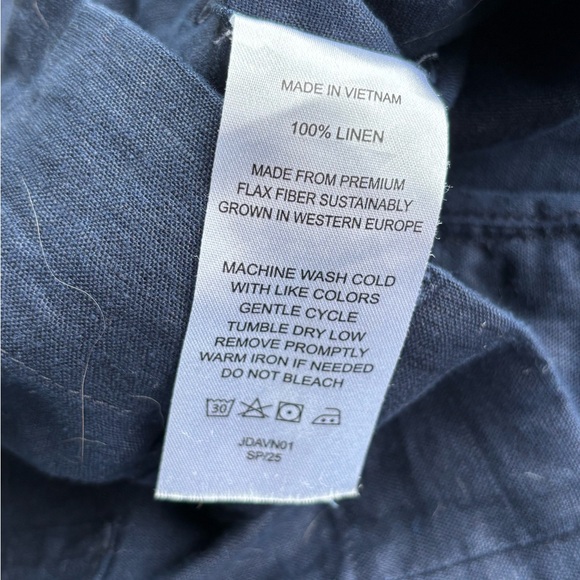 Quince European 100% Linen Patch Pocket Wide Leg Pant Size 10 - Picture 6 of 9